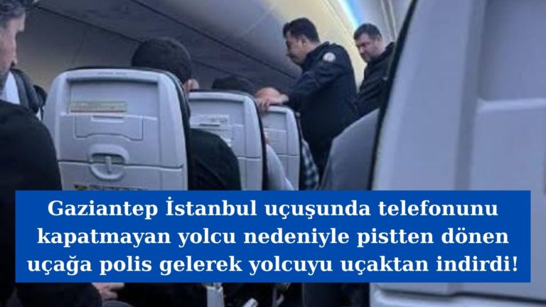 Uçakta telefon kavgasına polis müdahale etti!