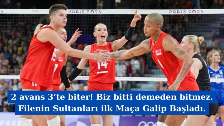 2 avans 3‘te biter! Biz bitti demeden bitmez. Filenin Sultanları ilk Maça Galip Başladı