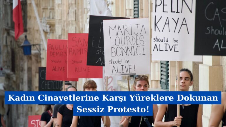 Kadın Cinayetlerine Karşı Yüreklere Dokunan Sessiz Protesto