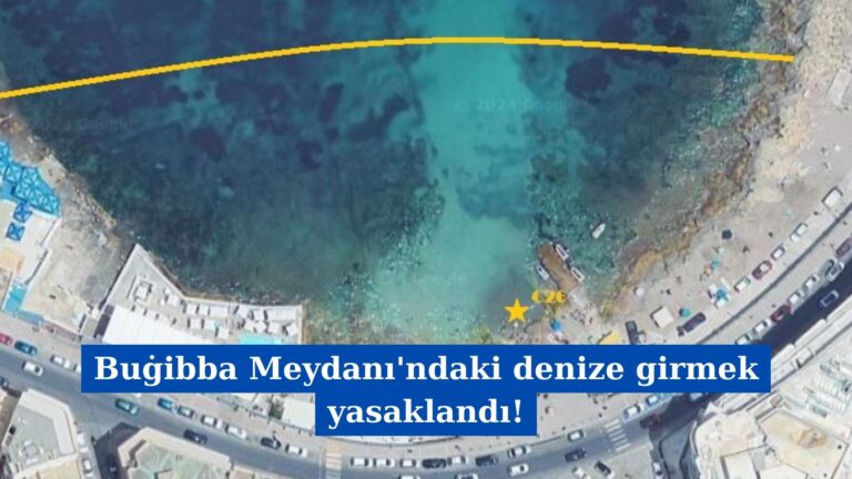 Buġibba Meydanı’ndaki denize girmek yasaklandı!