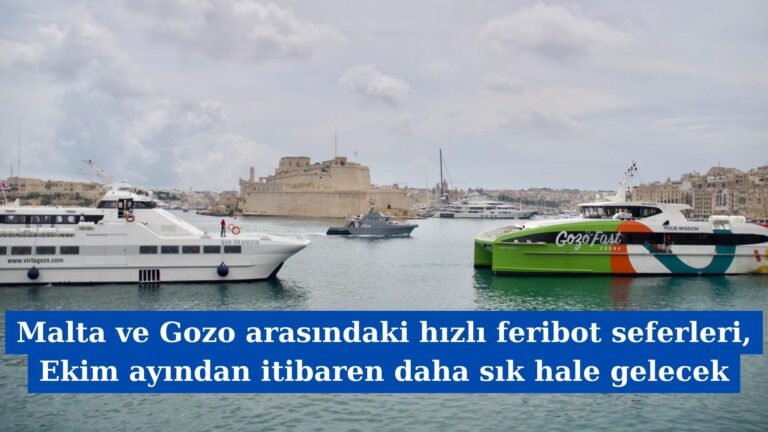 Malta ve Gozo arasındaki hızlı feribot seferleri, Ekim ayından itibaren daha sık hale gelecek