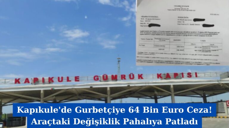 Kapıkule’de Gurbetçiye 64 Bin Euro Ceza! Araçtaki Değişiklik Pahalıya Patladı