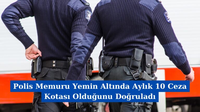 Polis Memuru Yemin Altında Aylık 10 Ceza Kotası Olduğunu Doğruladı