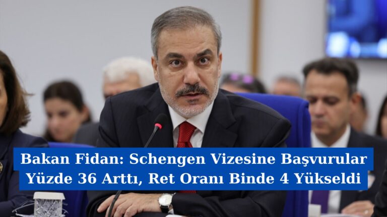 Bakan Fidan: Schengen Vizesine Başvurular Yüzde 36 Arttı, Ret Oranı Binde 4 Yükseldi